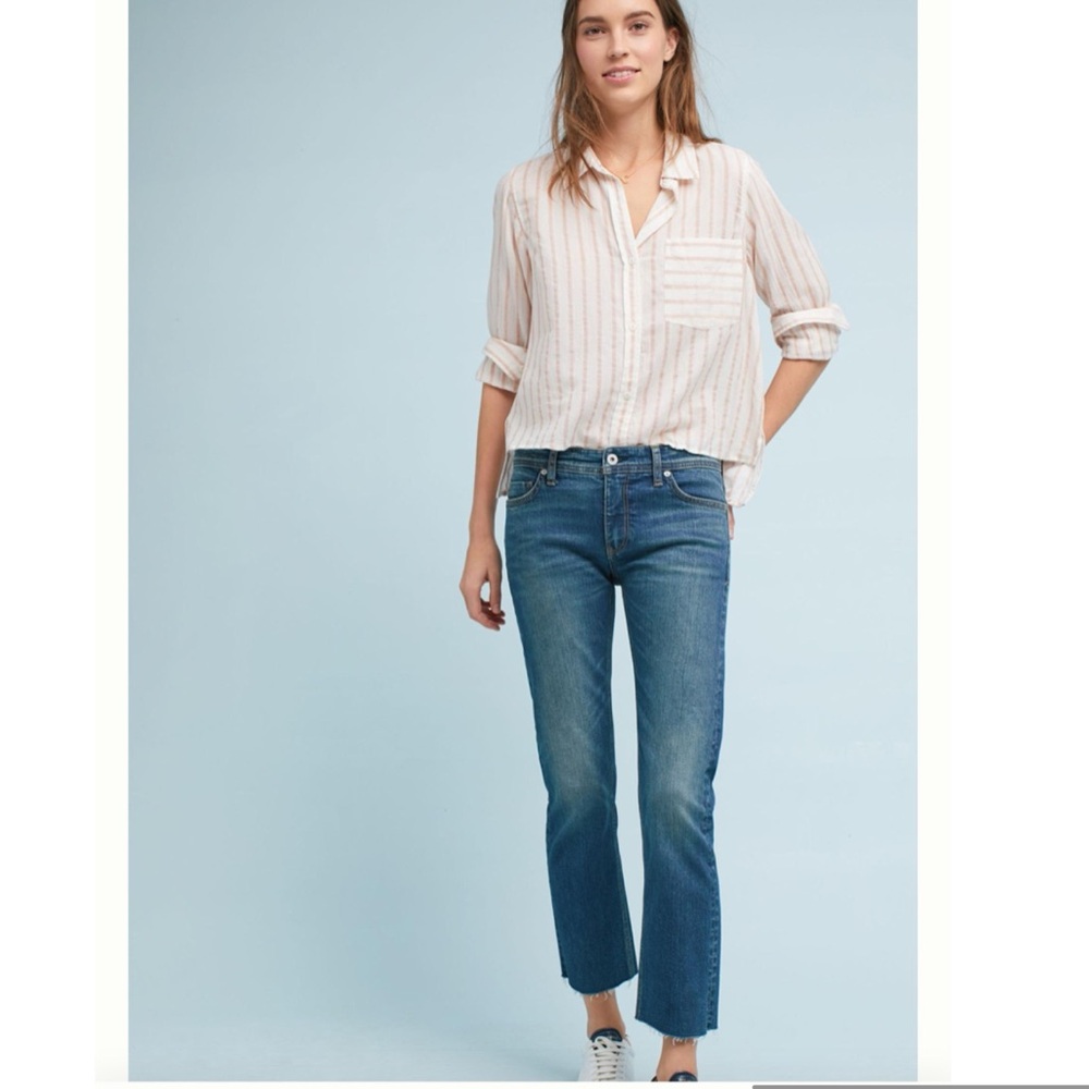Pilcro and the Letterpress Anthropologie slim straight jeans size 26